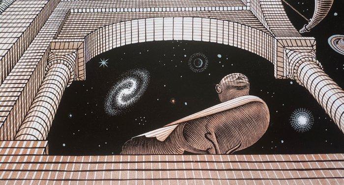 M.C. Escher (1898-1972), (after) - Other World, 1947, Antiek en Kunst, Kunst | Tekeningen en Fotografie