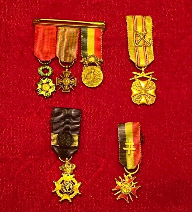 België. Medal France & Belgium – Group of 5 Original, Postzegels en Munten, Munten en Bankbiljetten | Toebehoren