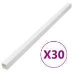 vidaXL Kabelgoot 100x60 mm 30 m PVC, Verzenden, Nieuw