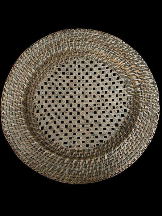 Onderbord (15) - Riet - 15 rieten onderborden, Antiquités & Art, Art | Objets design