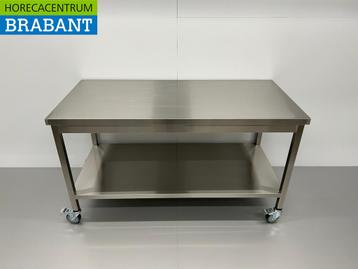 RVS Verrijdbare Werktafel Tafel Op Wielen 150 x 70 x 85 cm, Ophalen of Verzenden, Nieuw in verpakking