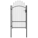 vidaXL Poort 1x2,2 m staal zwart, Verzenden, Nieuw