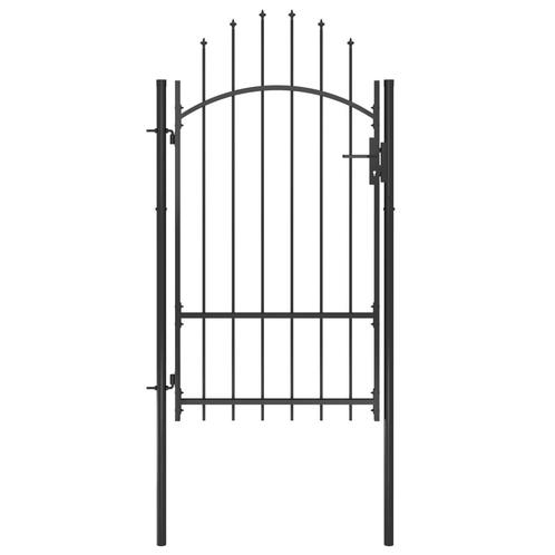 vidaXL Poort 1x2,2 m staal zwart, Tuin en Terras, Tuinpoorten, Nieuw, Verzenden