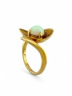 Ring - 14 karaat Geel goud, 14K geelgoud gesculpteerde, Handtassen en Accessoires, Ringen, Nieuw