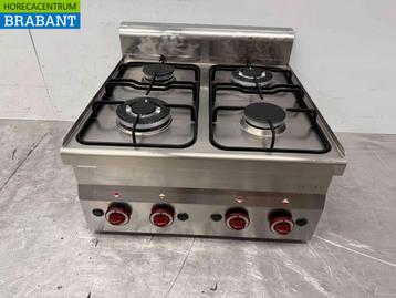 RVS Diamond 4 pits Opzet Fornuis gasfornuis 60 cm Horeca, Ophalen of Verzenden
