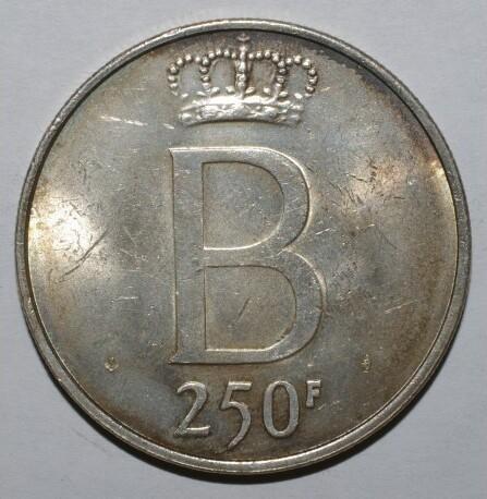 Belgique Belgie 250 Francs 1976 Baudouin Franzoesische Le..., Timbres & Monnaies, Monnaies | Europe | Monnaies non-euro, Envoi