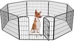 2dekans | Avalo Puppyren Ø210cm Opvouwbaar Zwart - 8 panelen, Dieren en Toebehoren, Ophalen of Verzenden, Nieuw