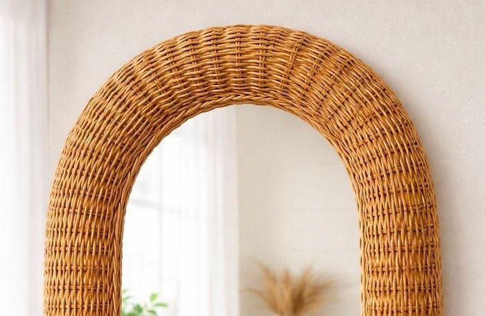 Wandspiegel - rotan, Antiek en Kunst, Curiosa en Brocante