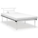 Stevig bed 100x200 metaal | OP = OP | 42% Voordeel!, Huis en Inrichting, Slaapkamer | Bedden, 100 cm, Eenpersoons, Verzenden, Wit