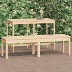 vidaXL Tuinbank 2-zits 159,5x44x45 cm massief grenenhout, Tuin en Terras, Verzenden, Nieuw