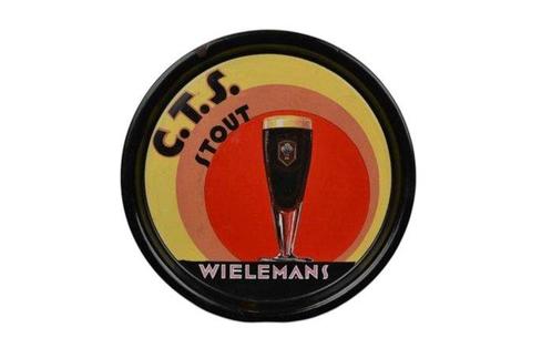 Wielemans bierplateau Tray - Reclamebord - Emaille, Antiek en Kunst, Antiek | Wandborden en Tegels