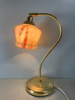 Lamp - Glas, Metaal - Vintage Klassieke Lamp met Gouden