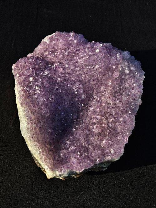 amethist Kristallen op matrix - Hoogte: 25 cm - Breedte: 19, Verzamelen, Mineralen en Fossielen