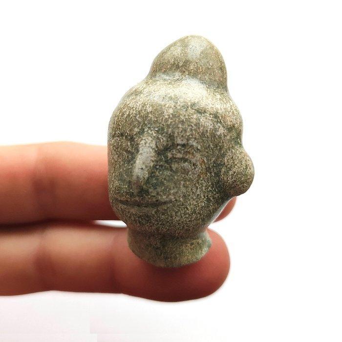 Vroege Ayutthaya Geglazuurde keramiek Beeldje hoofd fragment, Antiquités & Art, Antiquités | Autres Antiquités