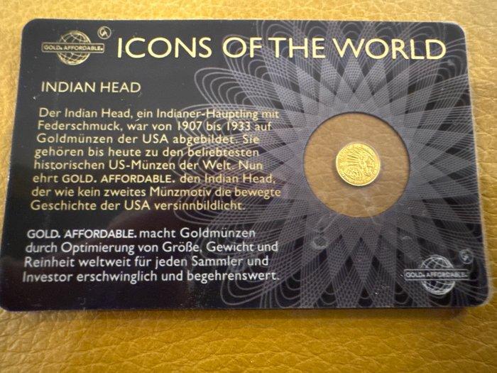 Rwanda. 10 Frw 2015 - Indian Head., 1/200 Oz (.999) (Zonder, Postzegels en Munten, Munten | Europa | Niet-Euromunten