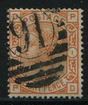 Groot-Brittannië 1876 - 8 pence orange - Stanley Gibbons nr., Postzegels en Munten, Postzegels | Europa | UK