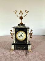 Pendule - Glas, Marmer, Zinklegering - 1900-1910, Antiek en Kunst, Antiek | Klokken