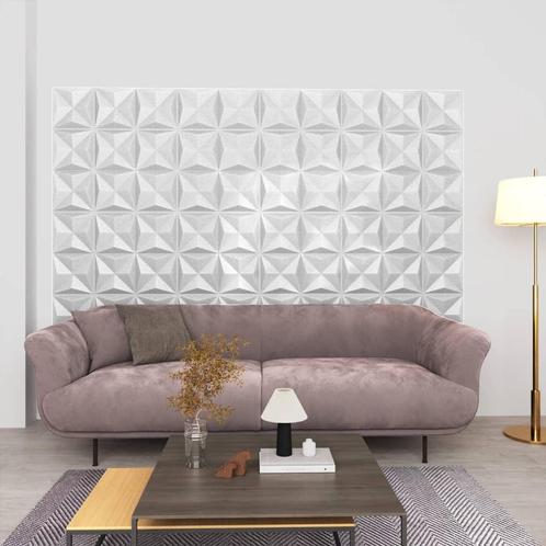 vidaXL 48 st Wandpanelen 3D origami 12 m² 50x50 cm wit, Doe-het-zelf en Bouw, Platen en Panelen, Nieuw, Verzenden