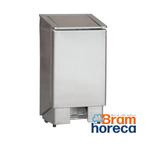 RVS prullenbak met voetpedaal | 90 liter | 394x365x910 mm, Verzenden, Nieuw