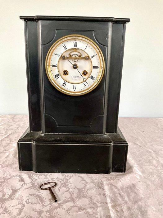 Pendule - Glas, Marmer - 1850-1900 - Borne pendule, Antiek en Kunst, Antiek | Klokken