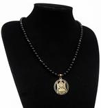 Zwarte obsidiaan ketting voor vrijmetselaars: Goddelijk oog
