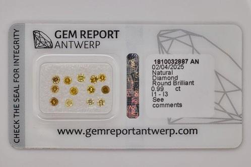 Zonder Minimumprijs - 13 pcs Diamant (Natuurlijk) - 0.99 ct, Handtassen en Accessoires, Edelstenen