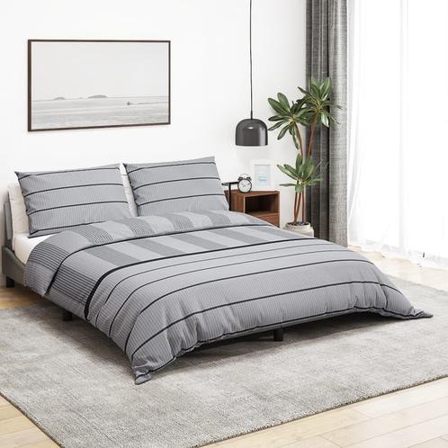 vidaXL Dekbedovertrekset 260x240 cm katoen grijs, Huis en Inrichting, Slaapkamer | Beddengoed, Nieuw, Verzenden