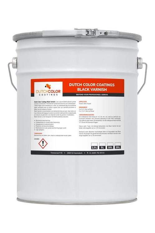 DCC Black Varnish Zwart 2.5L, Doe-het-zelf en Bouw, Verf, Beits en Lak, Zwart, Nieuw, Verzenden