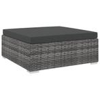 Rattan Voetenbank Grijs | Tweede Kansje | Modulair Design, Verzenden, Nieuw, 50 tot 75 cm, Vierkant