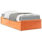 vidaXL Bed met matras massief grenenhout wasbruin 90x190 cm, Huis en Inrichting, Slaapkamer | Bedden, Verzenden, Nieuw