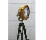 Staande lamp - Hout - Vintage * Uniek * Driepoot vloerlamp *, Antiek en Kunst