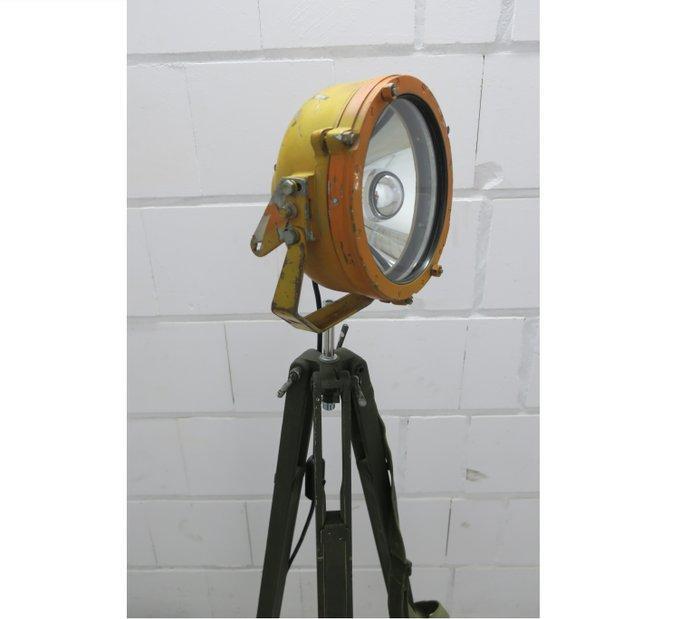 Staande lamp - Hout - Vintage * Uniek * Driepoot vloerlamp *, Antiek en Kunst, Curiosa en Brocante