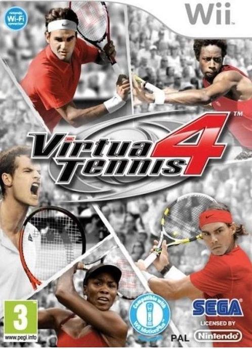 Virtua Tennis 4 (Wii Games) (Nintendo Wii), Games en Spelcomputers, Games | Nintendo Wii, Zo goed als nieuw, Ophalen of Verzenden