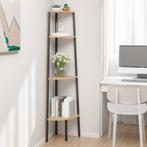 vidaXL Hoekkastje met 4 schappen 45,5x31,5x150 cm lichtbruin, Huis en Inrichting, Kasten | Boekenkasten, Verzenden, Nieuw