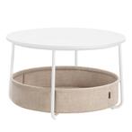 Salontafel - Moderne stijl - Opbergruimte - Wit/Kameelbruin, Huis en Inrichting, Tafels | Salontafels, Ophalen of Verzenden, Nieuw