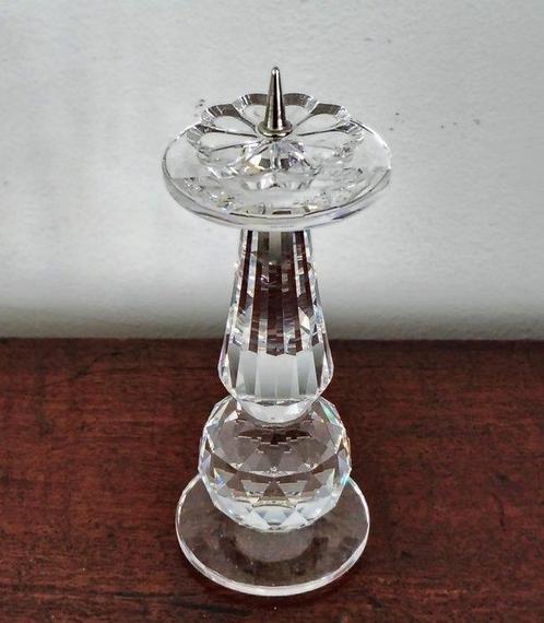 Swarovski - Beeldje - Kristallen kandelaar met metalen, Antiek en Kunst, Curiosa en Brocante