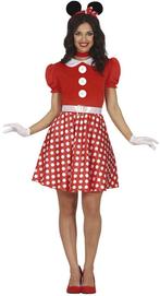 Minnie Mouse Kostuum Rood Wit Dames, Kleding | Dames, Verzenden, Nieuw
