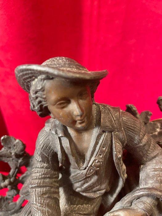 Pendule - Zinklegering - 1900-1910, Antiek en Kunst, Antiek | Klokken