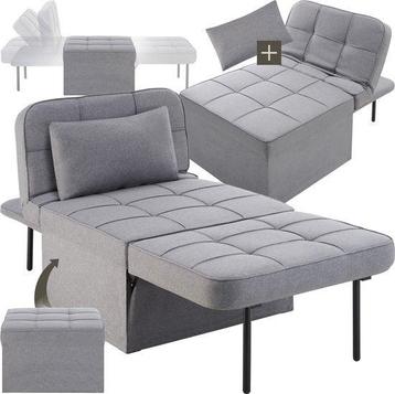 Tweedekans | tectake® 4-in-1 Comfortabele slaapstoel met beschikbaar voor biedingen