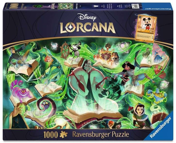 Disney Lorcana: Glimmers of the Realm Emerald Puzzel (1000 s, Hobby en Vrije tijd, Verzamelkaartspellen | Overige, Ophalen of Verzenden