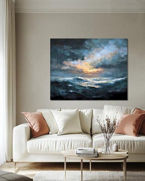 Chrystian Milanowski - Dramatic Waves - XL, Antiek en Kunst, Kunst | Designobjecten