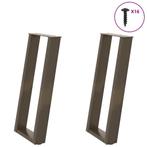 vidaXL Console tafelpoten 2st U-vormig 38x(72-73)cm staal, Huis en Inrichting, Verzenden, Nieuw