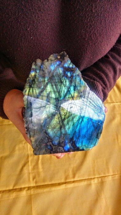 Labradorite Chameleon aux couleurs de paysage doré et, Verzamelen, Mineralen en Fossielen