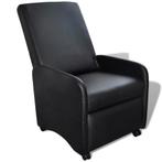 vidaXL Fauteuil pliable noir similicuir, Verzenden, Neuf