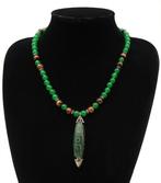 Emeraude - Boeddhistische collier - Dzi 9 ogen - Grote, Antiek en Kunst
