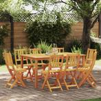 vidaXL Tuinstoel 8 pcs Bruin 36 x 46 x 86cm Massief, Tuin en Terras, Verzenden, Nieuw
