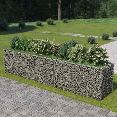 vidaXL Gabion plantenbak verhoogd 450x90x100 cm, Tuin en Terras, Bloempotten, Nieuw, Verzenden