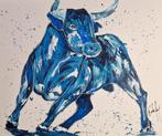 Henry Escobar - Bull bleu   XL, Antiquités & Art, Art | Peinture | Moderne