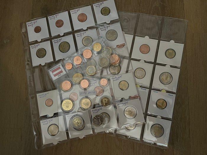 Oostenrijk, Griekenland. Series 1 Cent - 2 Euro 1999/2020 (, Postzegels en Munten, Munten | Europa | Euromunten