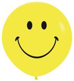 Ballonnen Smile Face Yellow 91cm 2st, Hobby & Loisirs créatifs, Verzenden